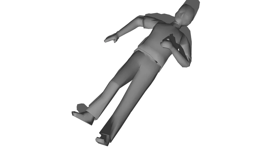 3d man resting on back