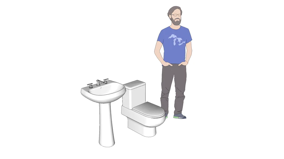 ZR - WC & Pedestal Basin (Bathroom)