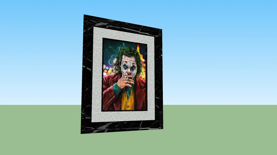 Lukisan Painting Portrait Interior Joker