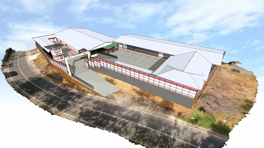 Kantor Proyek Direksi Keet + Mess Staff Furnished