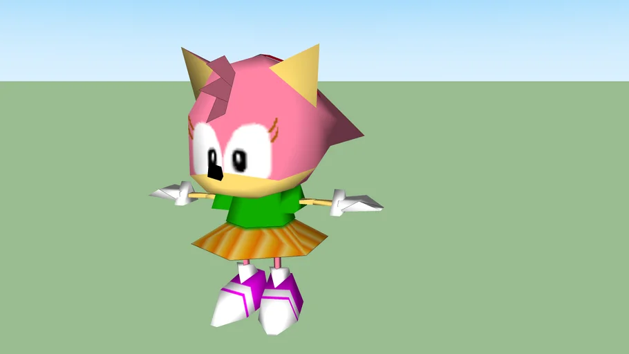 SONIC R amy out of car