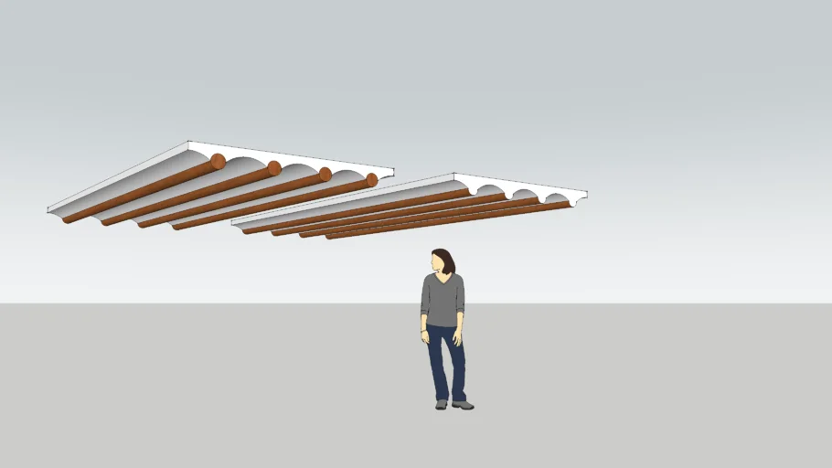 Wooden Beams, vaulted ceiling detail