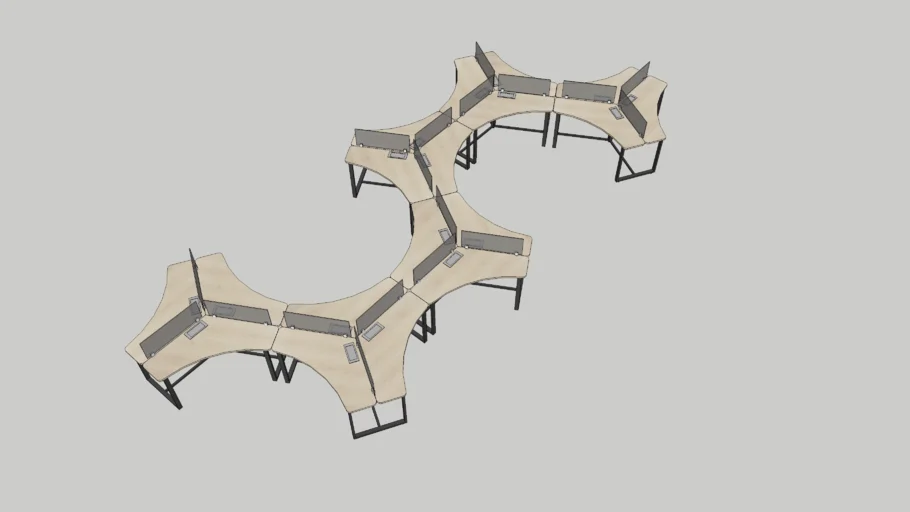 Workstation (Triangular shape) | 3D Warehouse