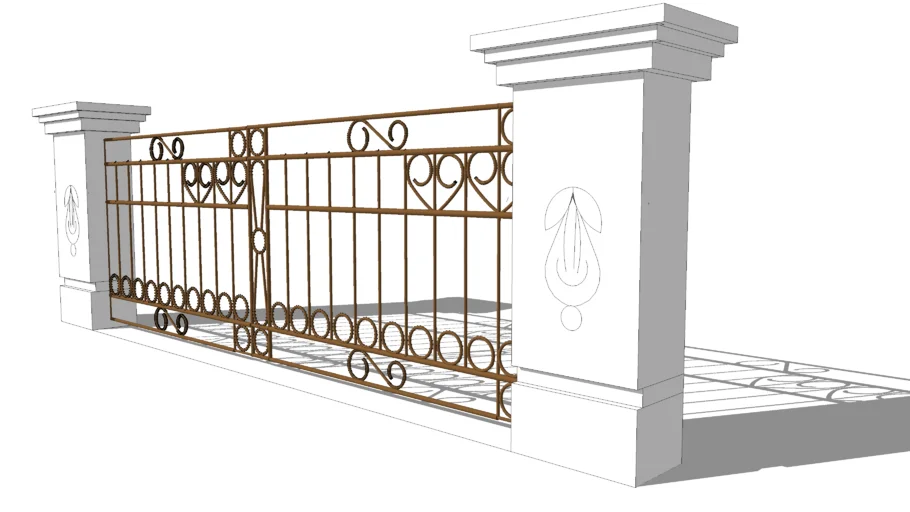 Portão modelo antigo -  Classic iron Gate