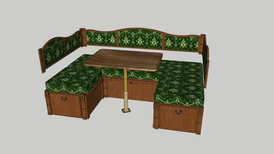 Antique bench / bed for caravan