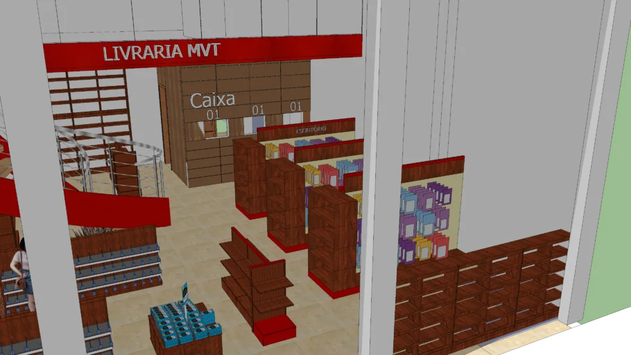 Biblioteca, livraria e Papelaria