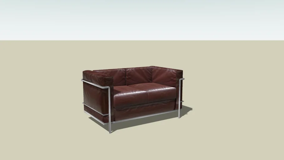 LC2 Le Corbusier Petite Love-seat  in Leather