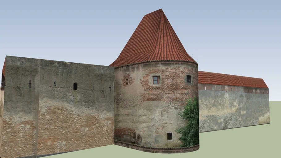 Kolturm (Backofenturm) Nördlingen mit Stadtmauer