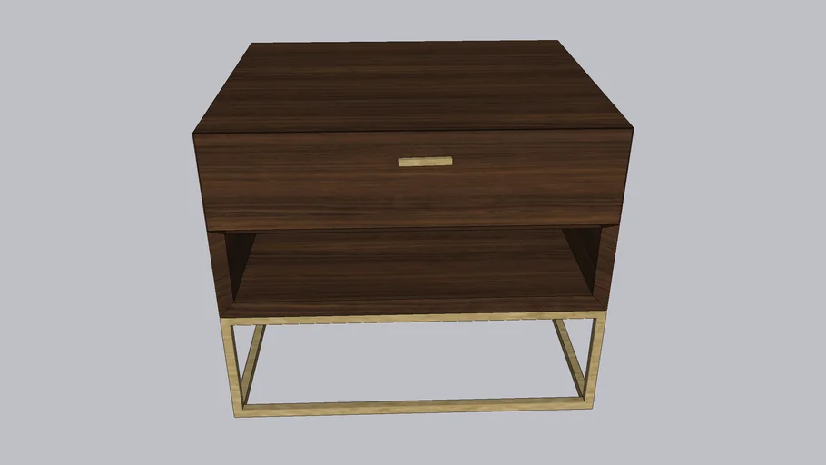 Bedside Table Brass legs