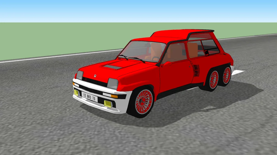 Renault 5 Turbo 6 roues de Léotard - 1987