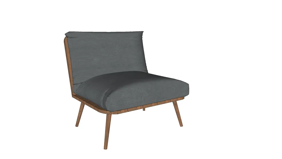 LÍNEA - Sillón de madera con  cojines