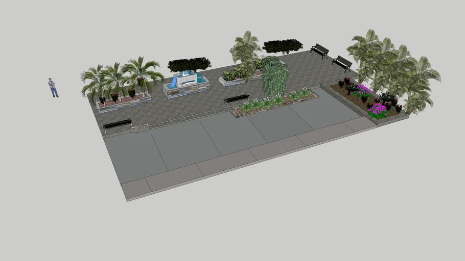 ambientacion de parque pequeño