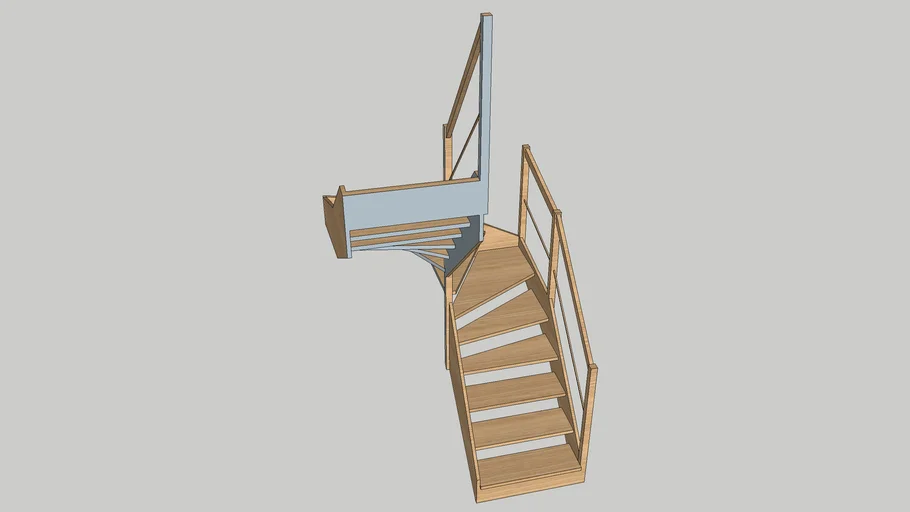Escalier en U sans contre marche