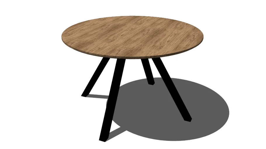Table ronde bois foncé OCTAVIE