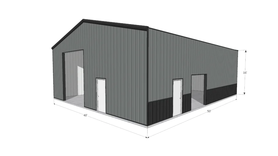 30 x 50 Metal Shop Building