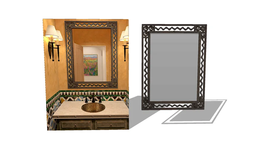 Wrought Iron Mirror Frame