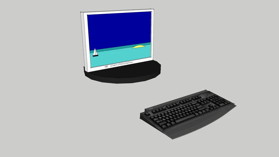 Computer with Keyboard
