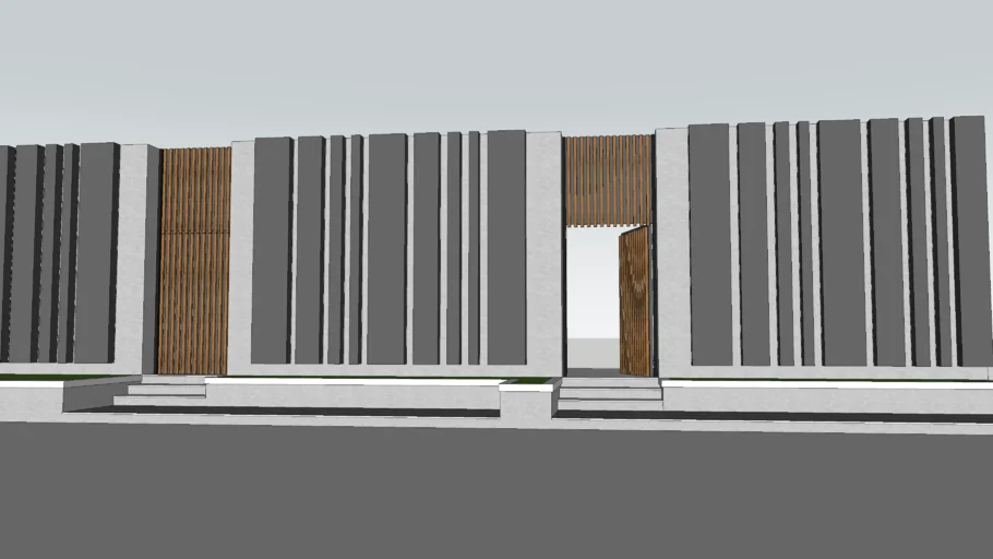 MODERN-EXTERIOR WALL AND GATE DESIGN