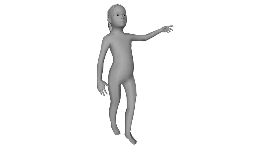 Female Child Mannequin Standing