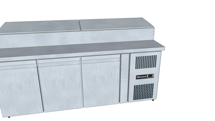 Blizzard 3 door prep counter fridge HBC3EN
