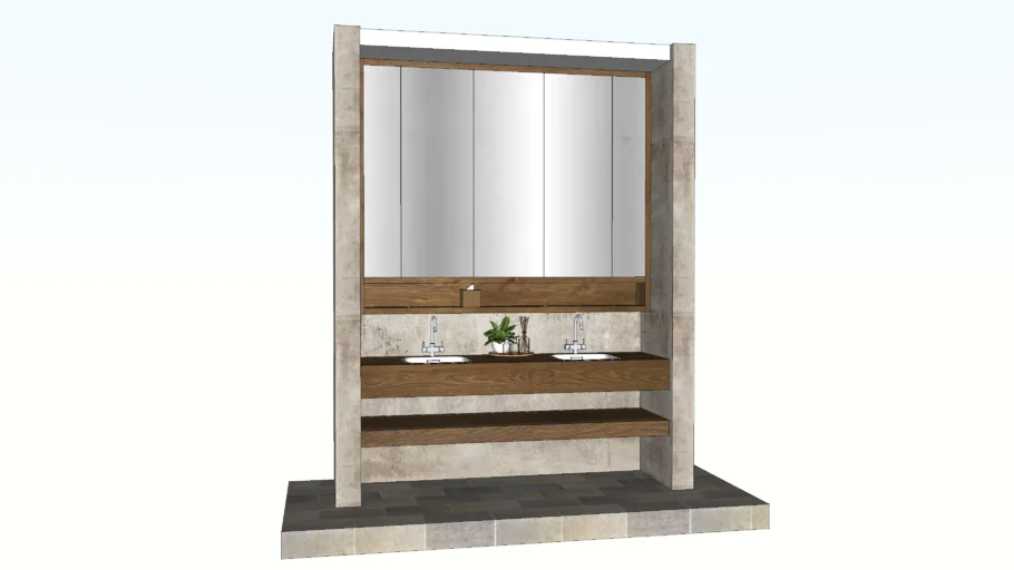 Double Rustic Wastafel