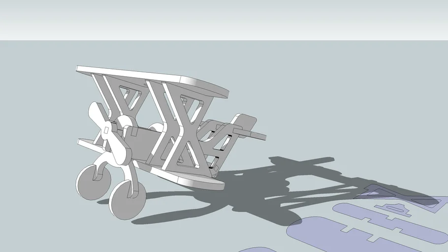 6mm foam biplane 3d puzzle
