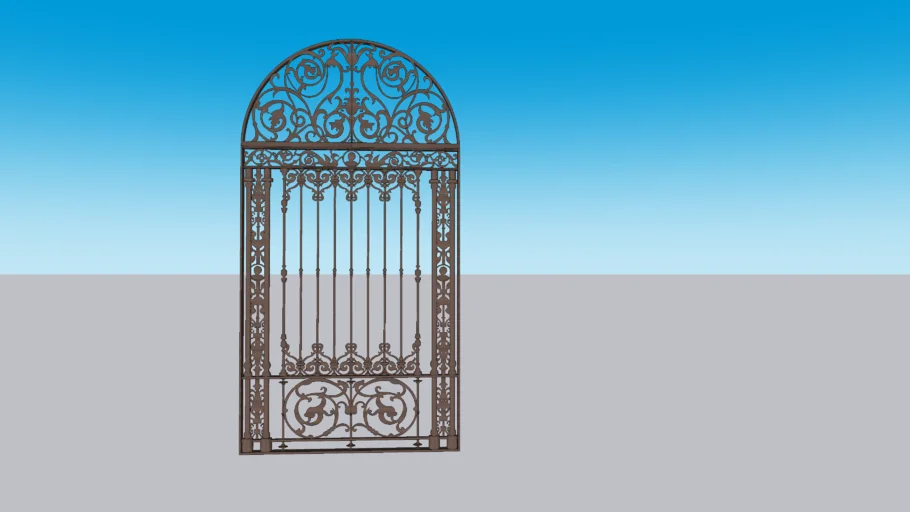 Puerta de herreria ornamental