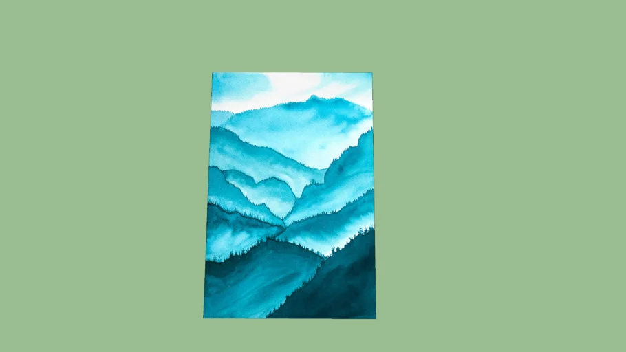 Blue Mountain Canvas Painting