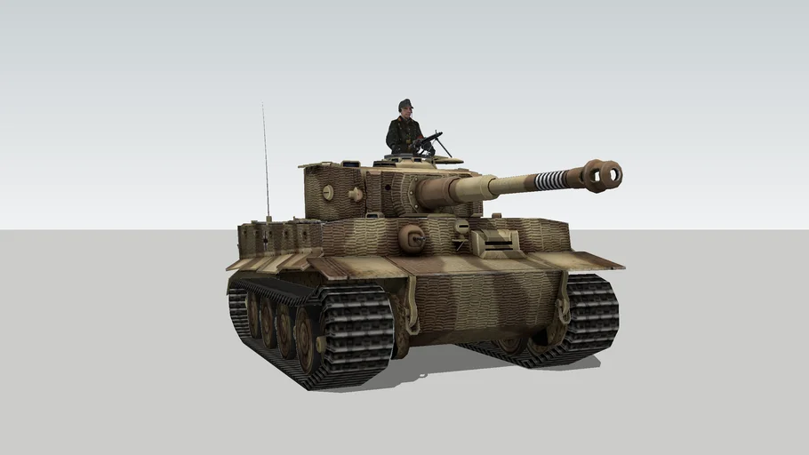 WW2 German Tiger Tank - Sand Set 01