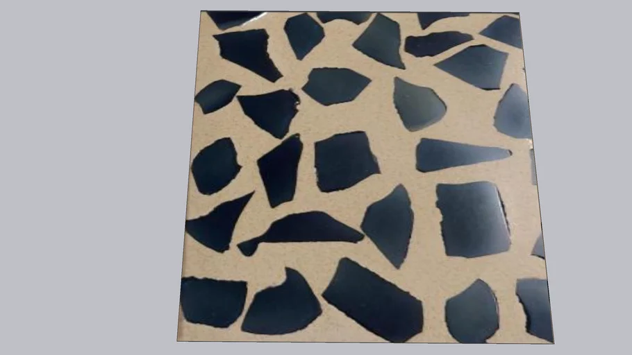 Black Stone Aggregates in Yellow Terrazzo