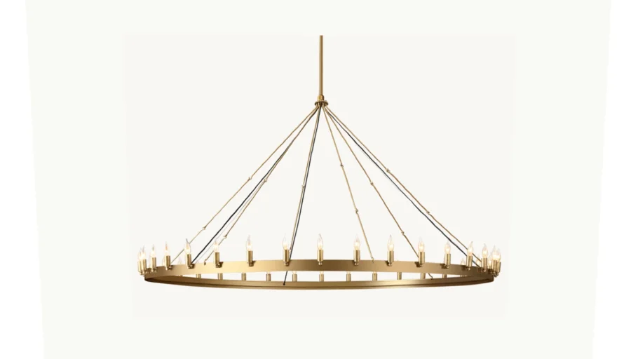 Camino Vintage Filament Round Chandelier 73" RH