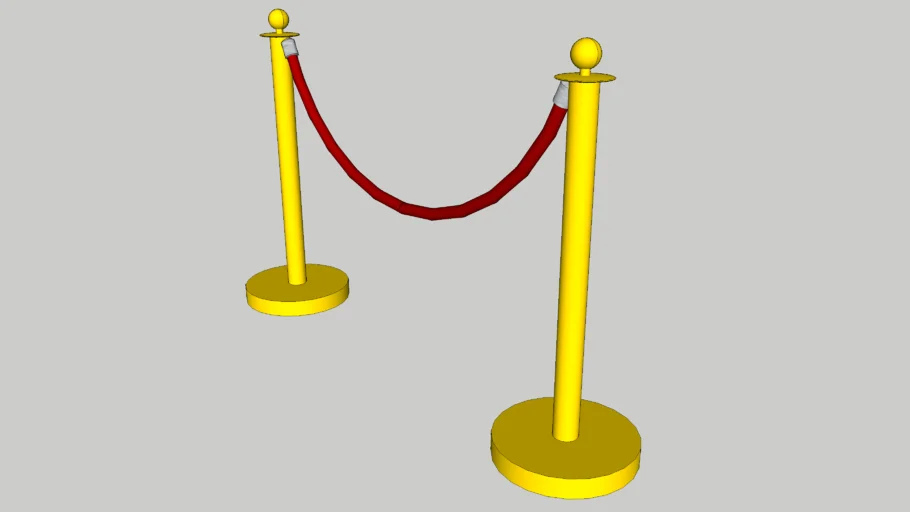 Rope barrier | 3D Warehouse