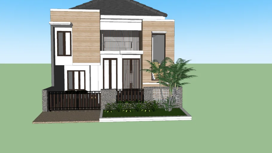 split level minimalis tropical house