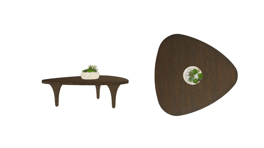 CB2 - Macello 48" Brown Oak Coffee Table