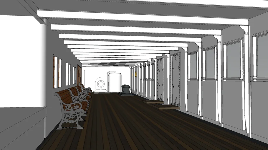 RMS Titanic 2nd Class Enclosed Promenade 