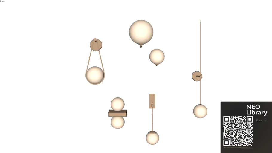 Minimal lighting Gold chandelier