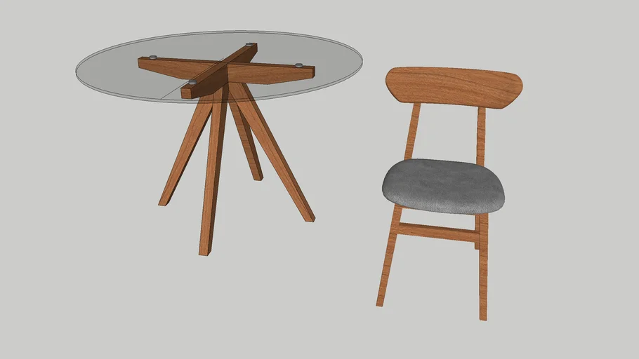 Mesa Comedor Circular  y Silla Margot Haus