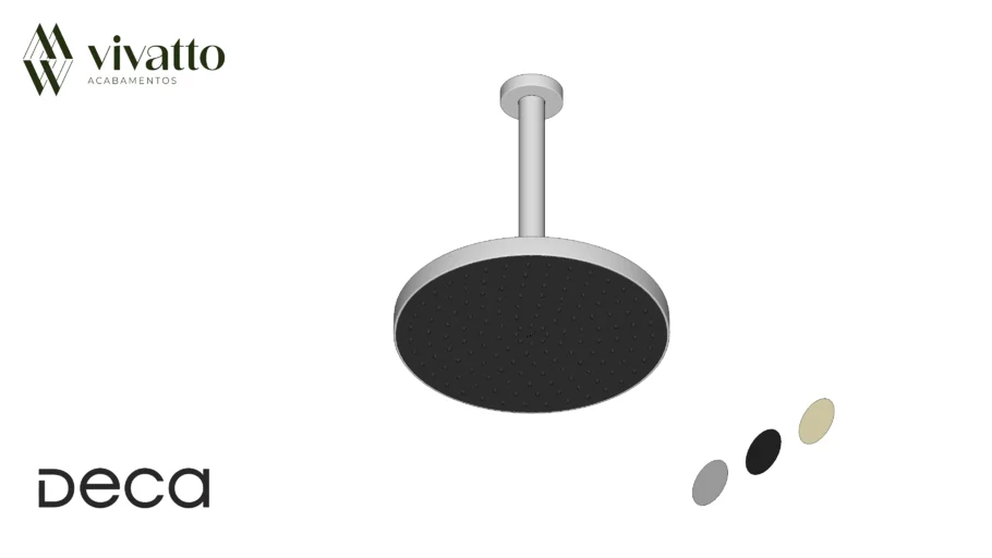 Chuveiro de Teto Redondo Flex Max 22cm   - Deca Metais
