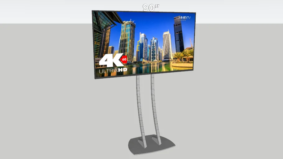 90" Samsung LED UHD TV Screen/Monitor/Display with Parabella Stand