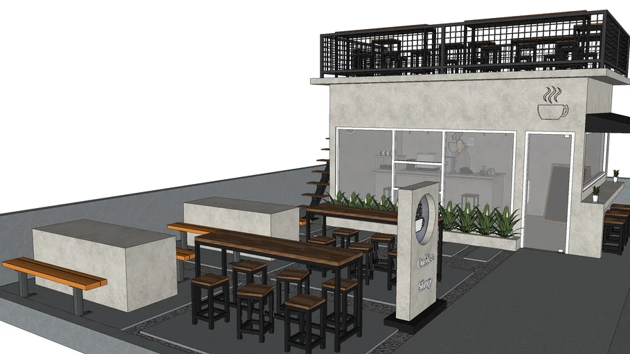 Desain Warkop Industrial