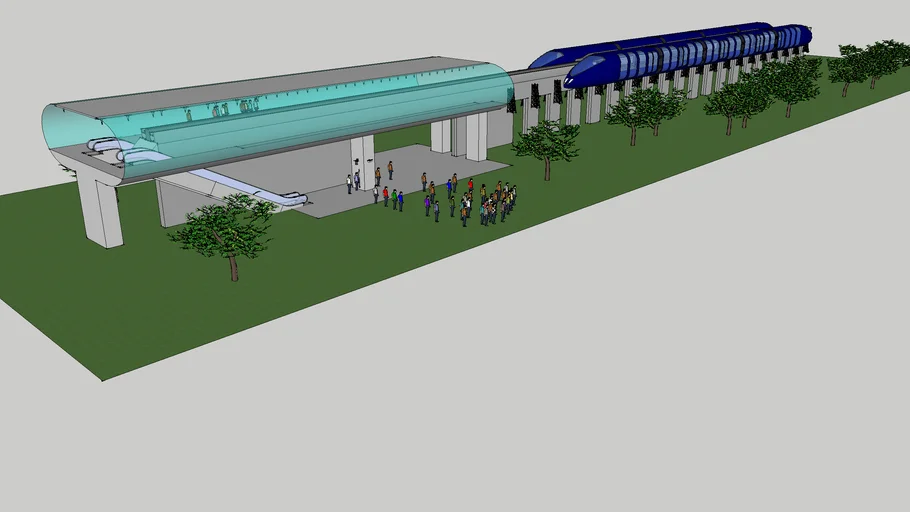 Monorail with Station