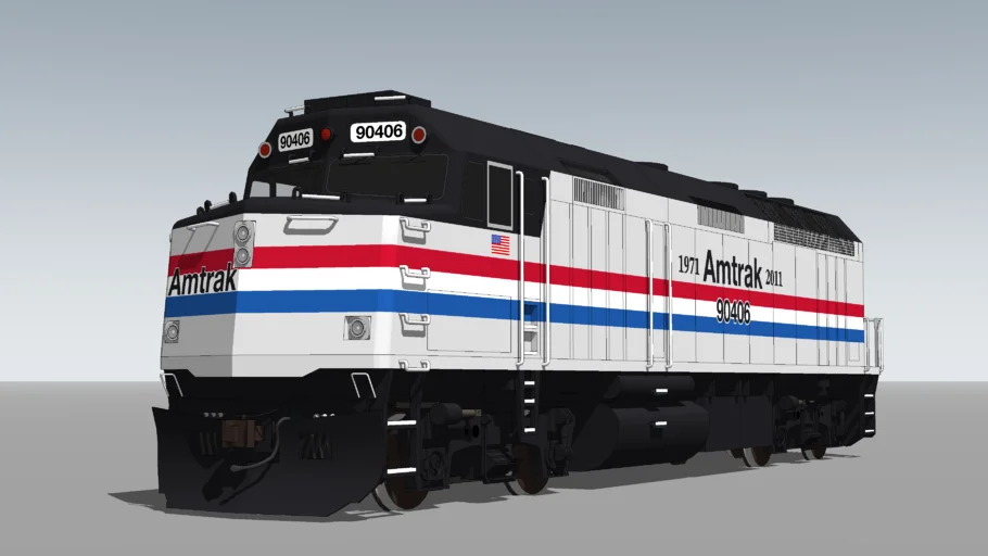 EMD F40PH NPCU - Amtrak 90406 (40th Anniversary Heritage)