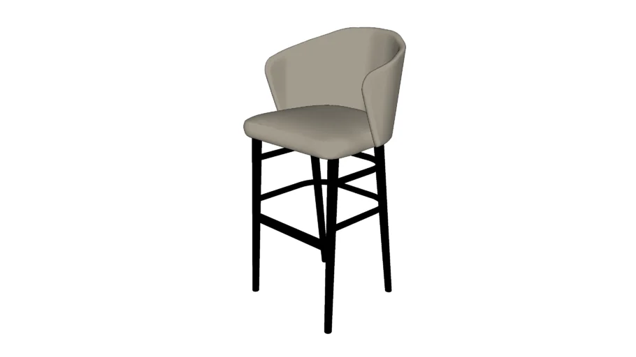 LOT bar chair with round wooden legs