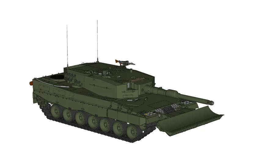 【War Thunder】Leopard2A4 GREEN 3D MODEL