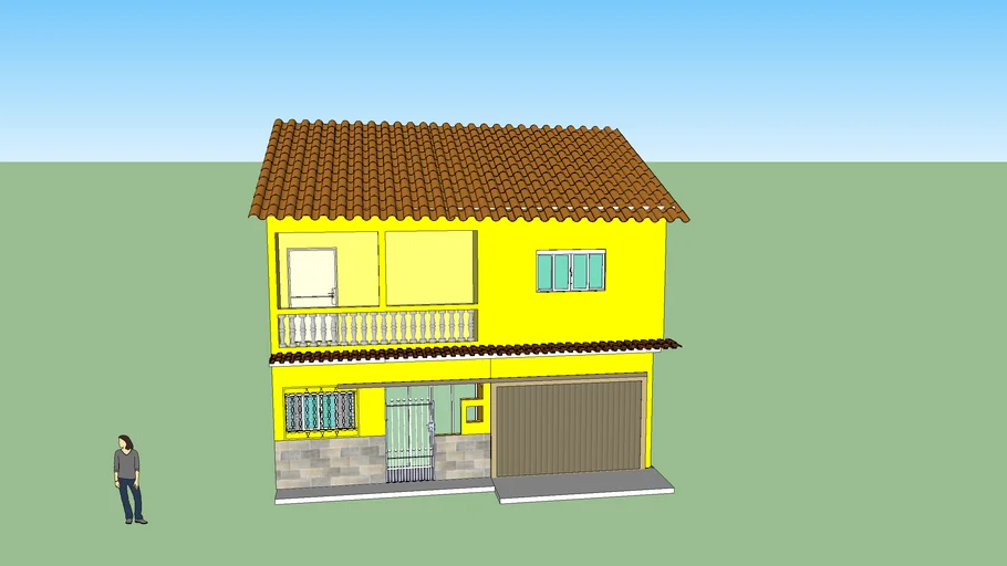 vista frontal de casa