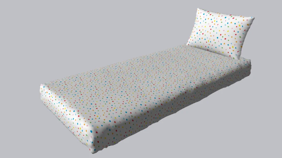 Jogo de Cama Infantil Solteiro Bolinhas Colorida - 2 peças
