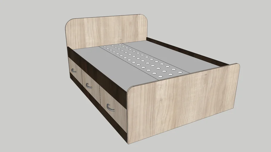 CAMA 2 PLAZAS EN MELAMINE