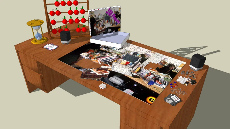 SketchUp 3d Challenge #8 – Desktop – Desktop Objects