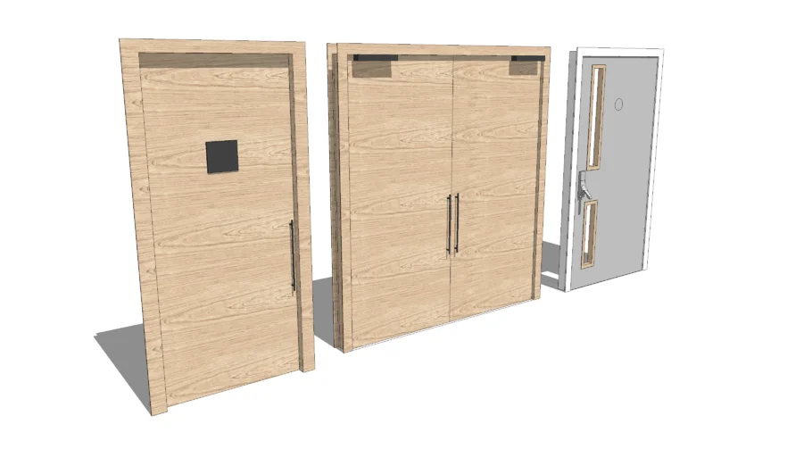 Office main and emergency doors
