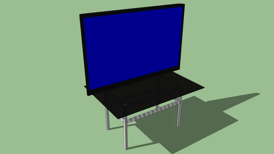 50" plasma tv on glass stand